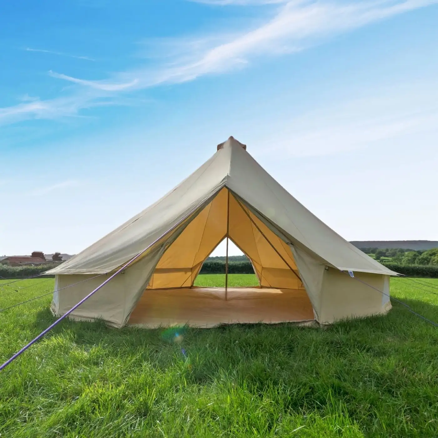 An empty bell tent